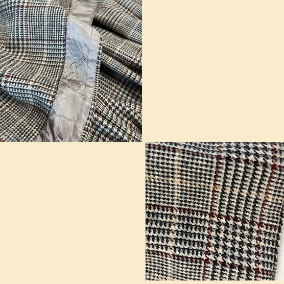 1970s houndstooth skirt, size 10 Dimension V ankle-length poly/wool maxi skirt - Picture 6 of 9